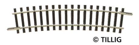 Tillig 83107 - TT Gebogenes Gleis R 22 R 353 mm 15°